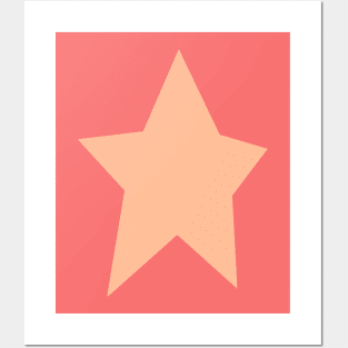 Peach Fuzz Star Pantone Color of the Year 2024 Posters and Art